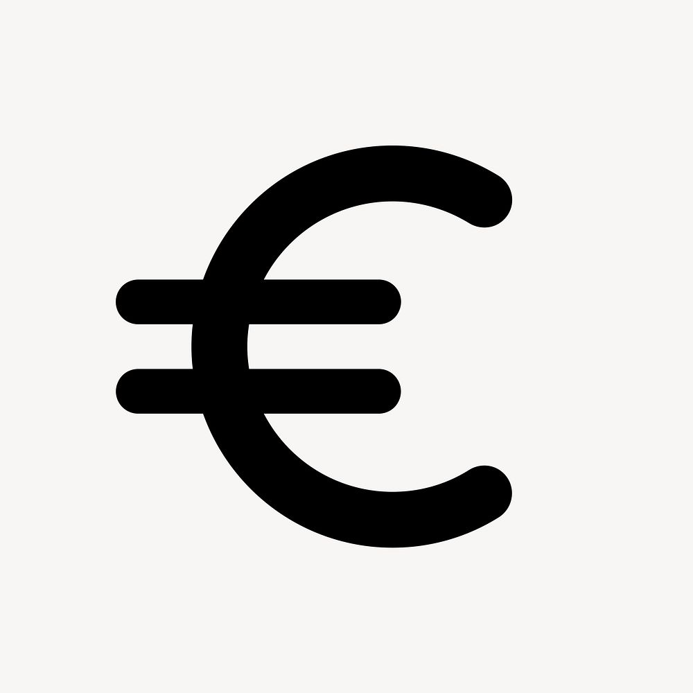 Currency euro icon, eurozone money symbol, round style psd