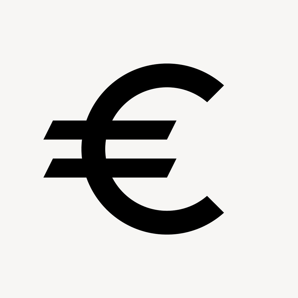 Euro icon, eurozone currency money symbol, sharp style vector