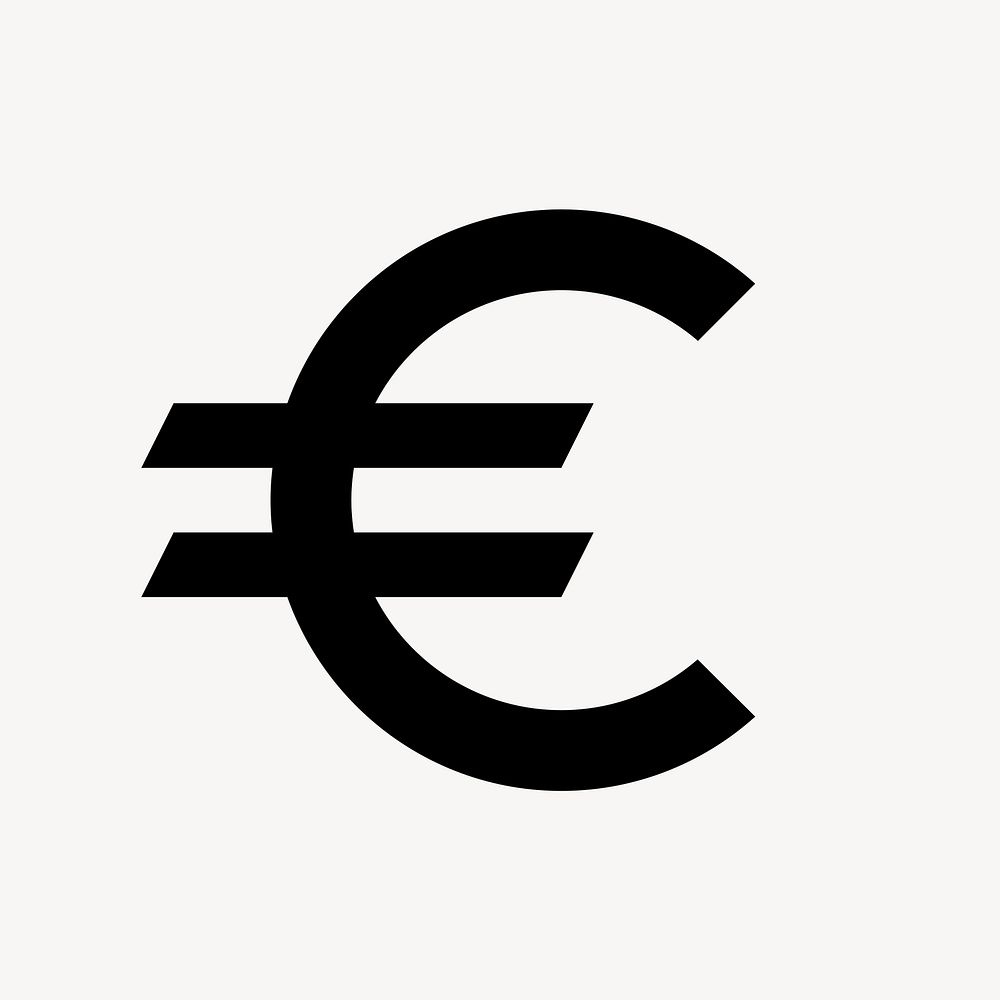 Euro icon, eurozone currency money symbol, two tone style psd
