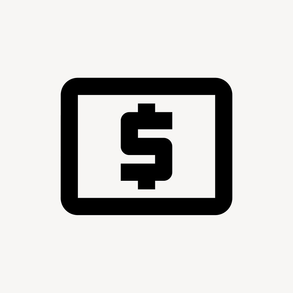 Local ATM icon, finance symbol, outlined style vector