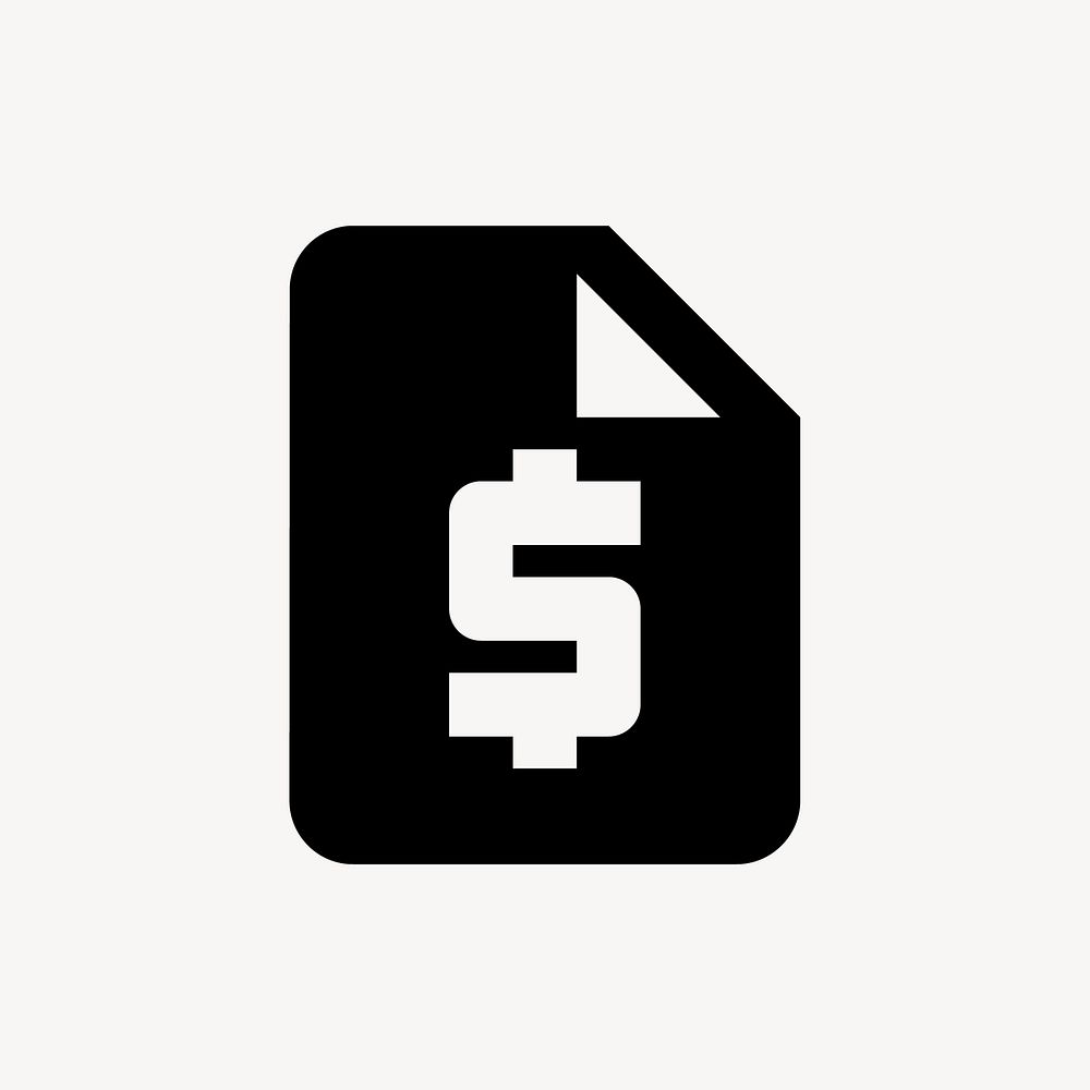 Financial symbol, Request Quote icon, filled style vector