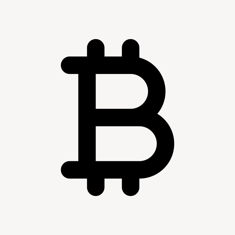 Bitcoin cryptocurrency icon for web, finance symbol, round style vector