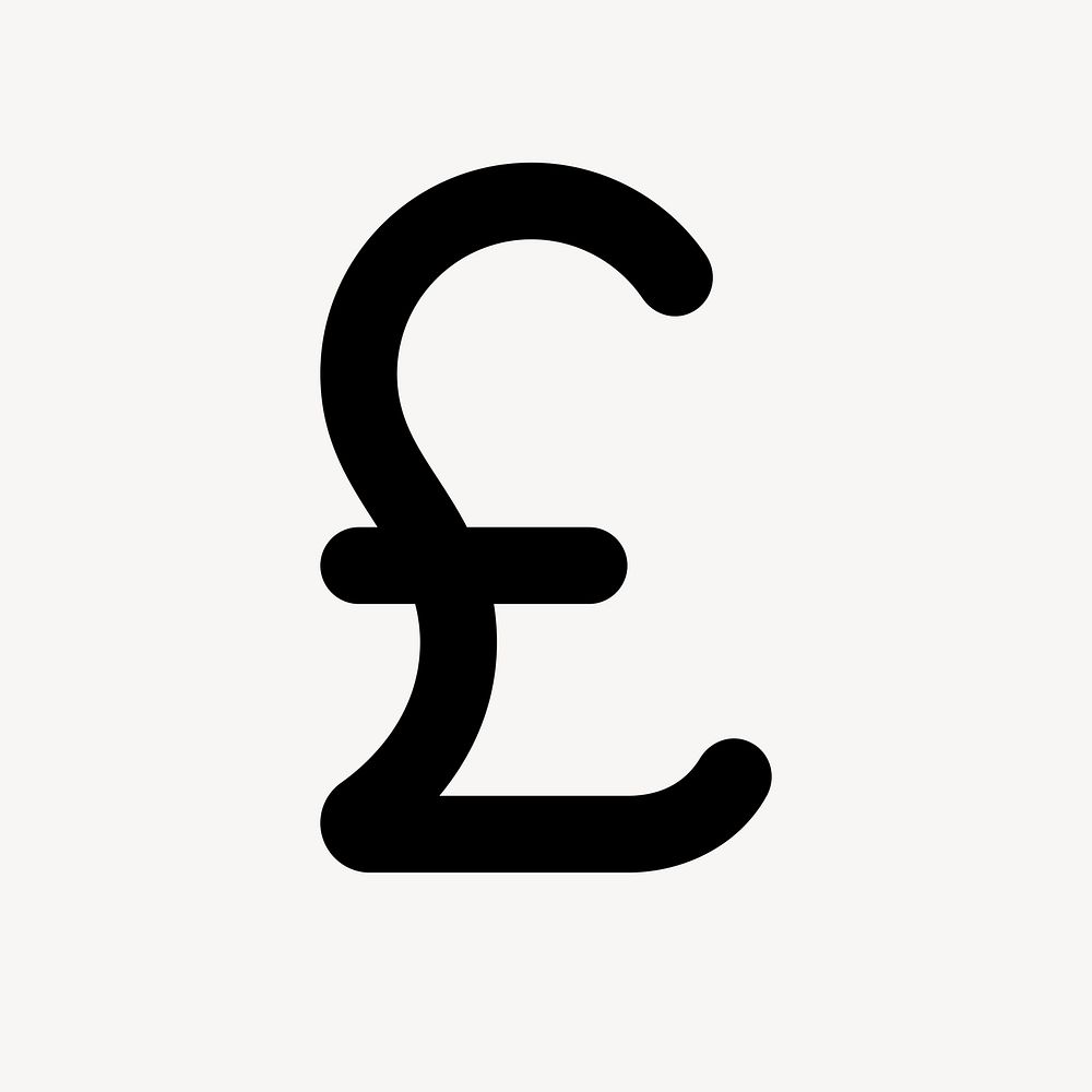 Currency pound icon, UK money symbol, round style psd