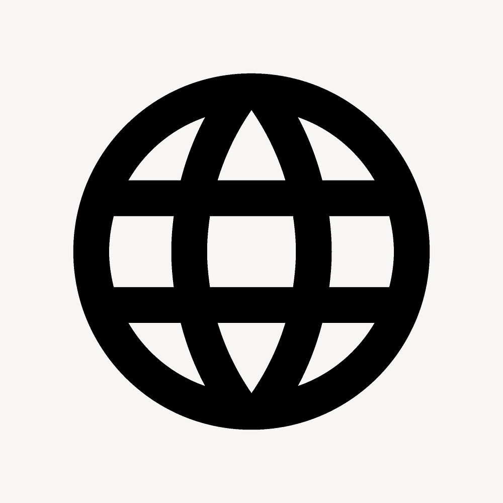 Action icon, Language symbol, sharp globe shape vector