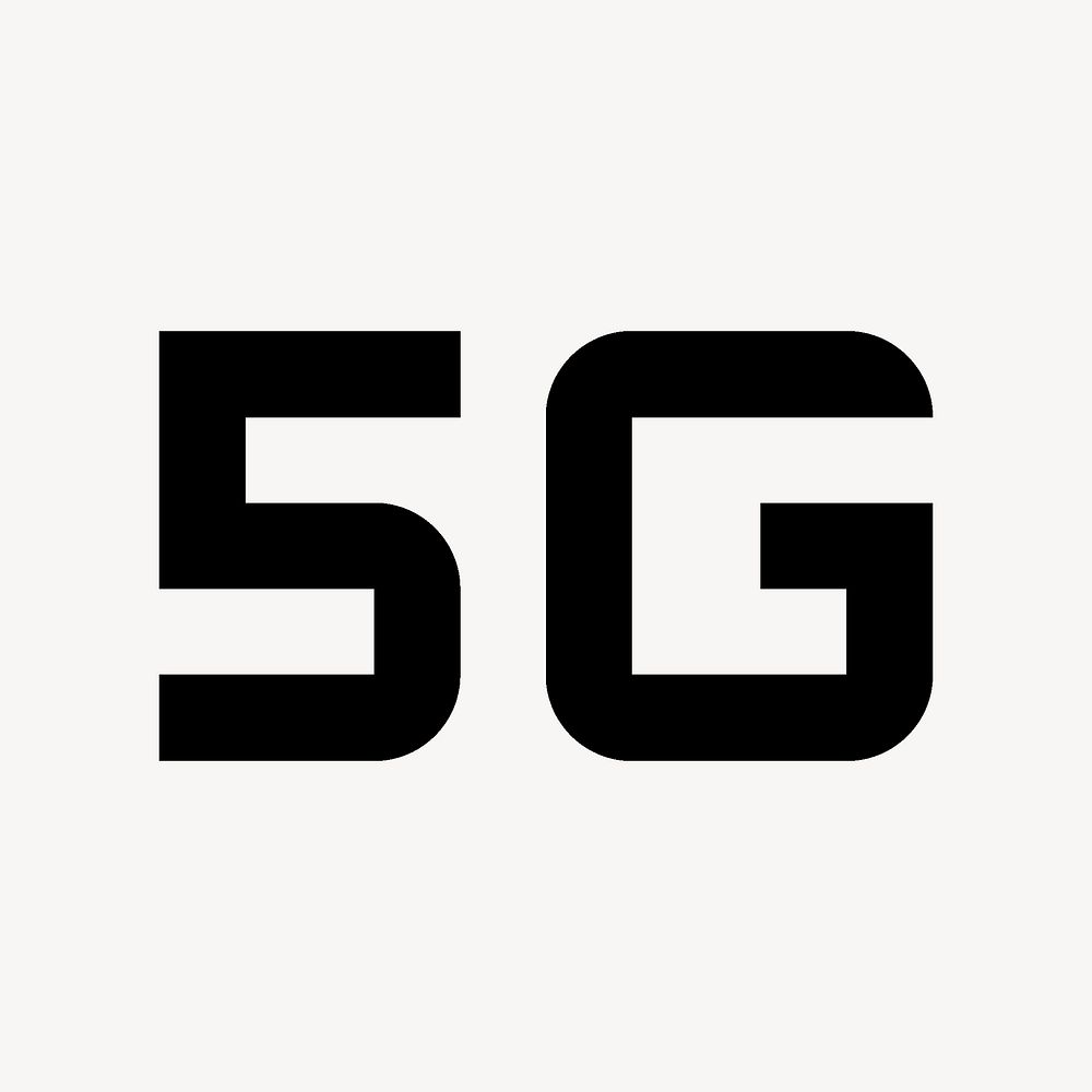 5G network, audio & video icon, filled style psd