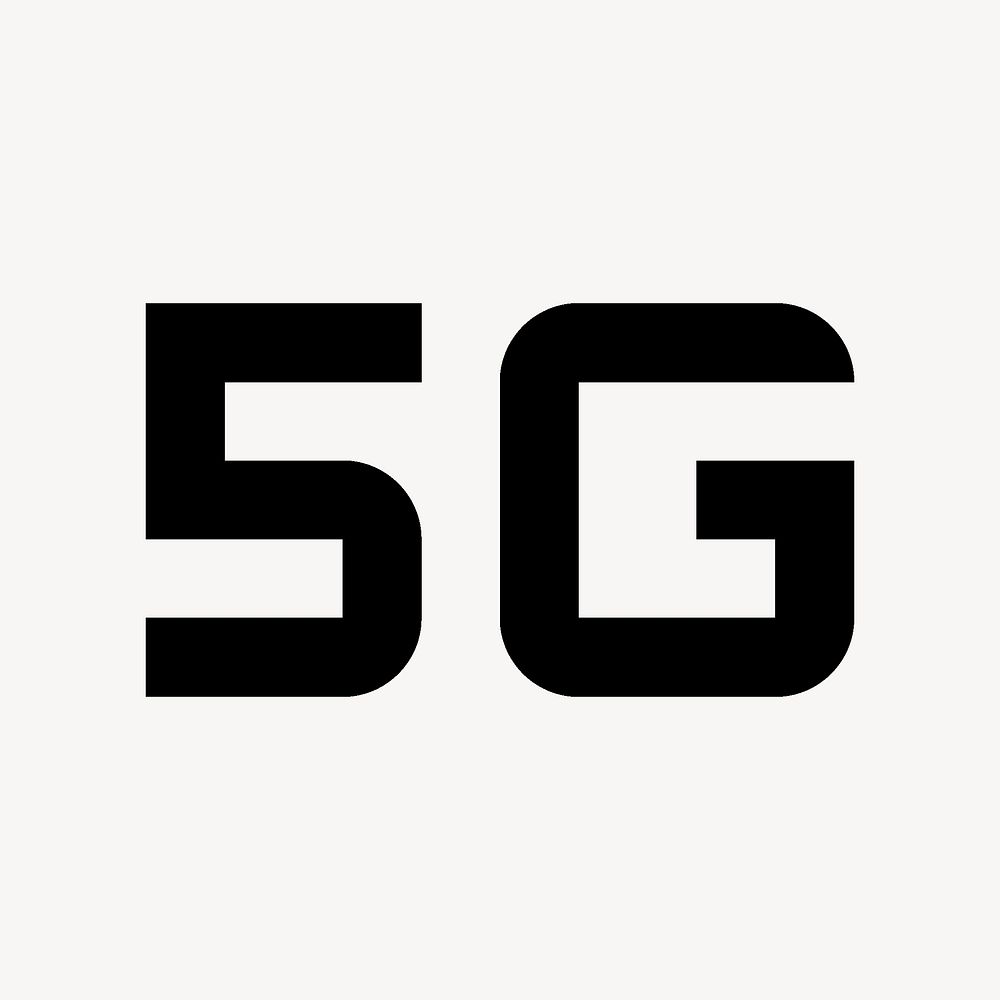 5G network, filled audio & video icon vector