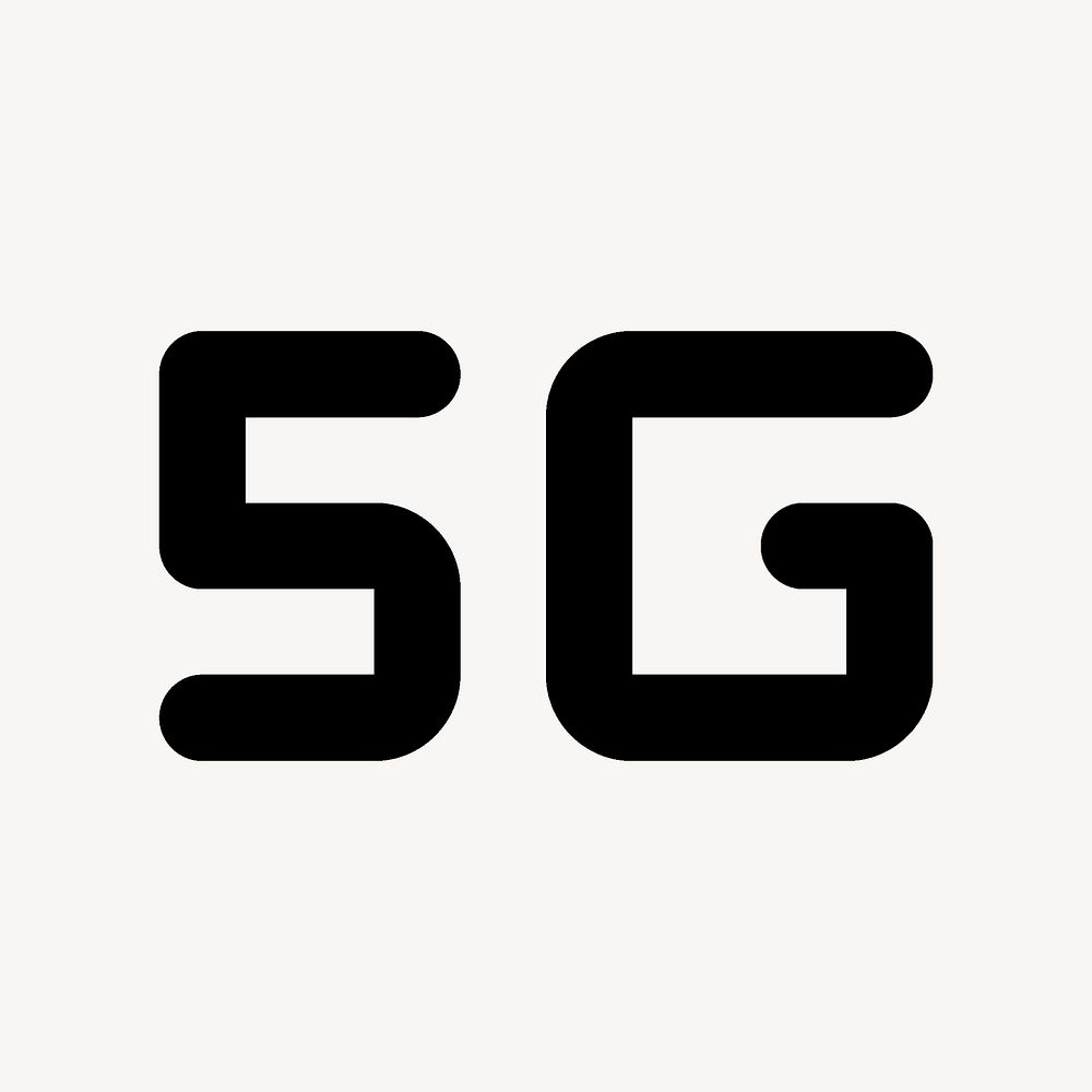 5G network, audio & video icon, round style psd