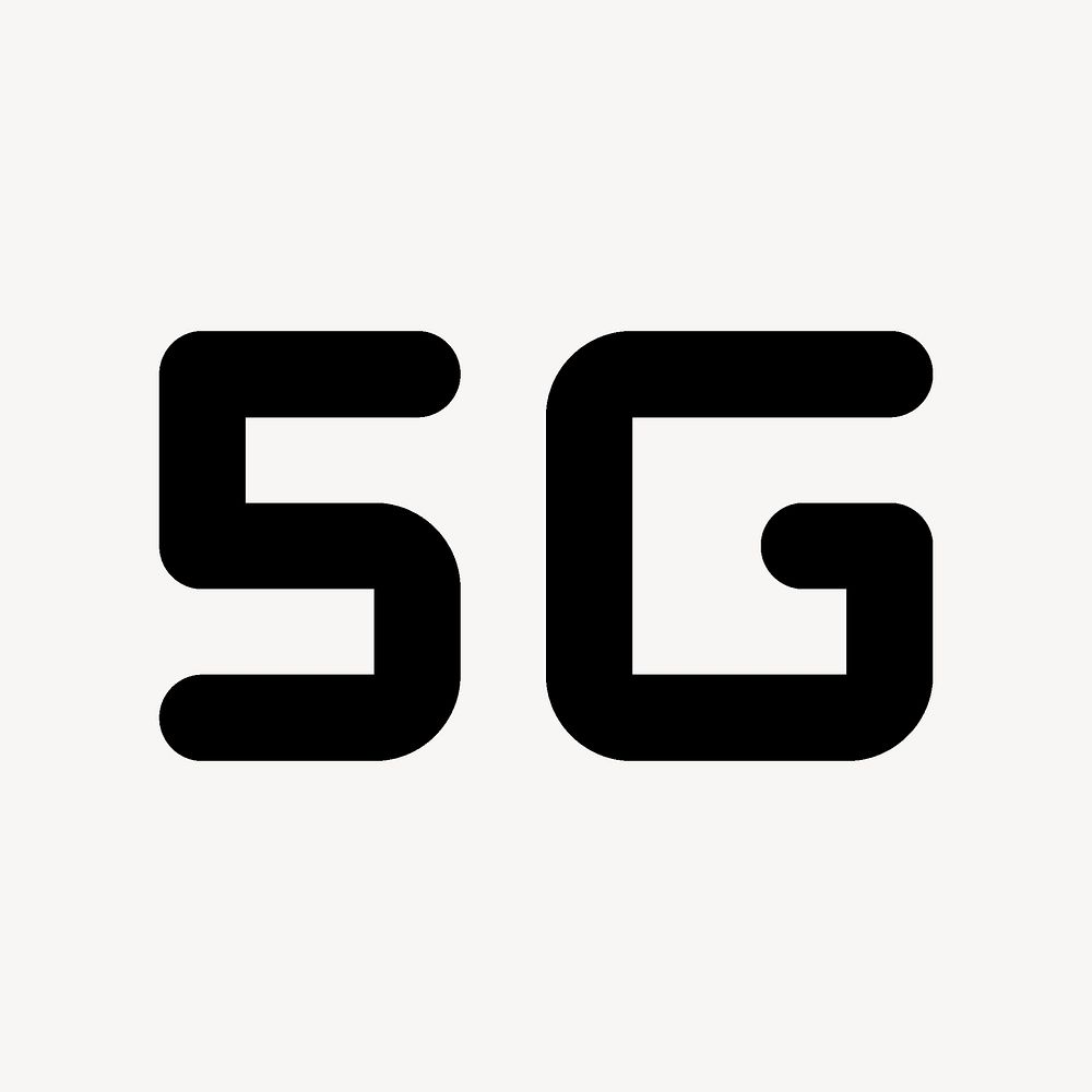 5G network, audio & video icon, round style vector