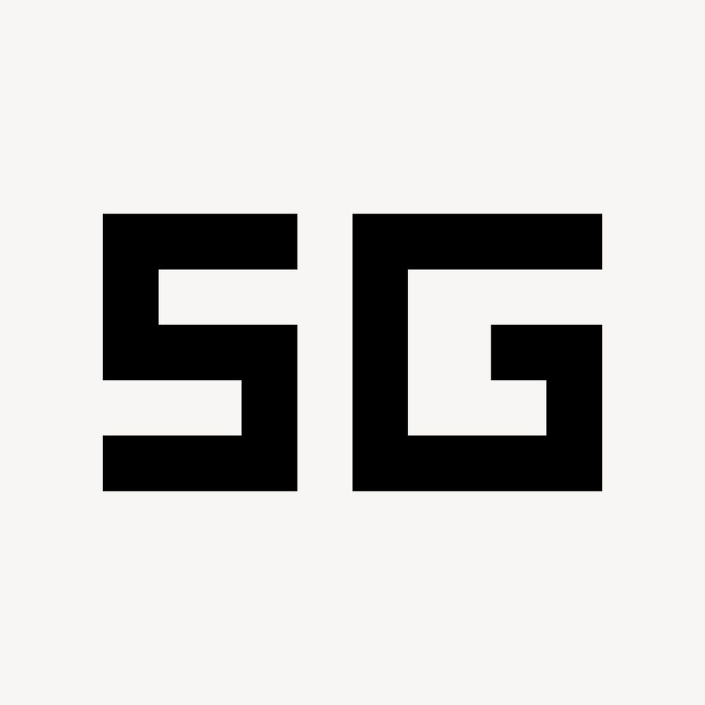 5G network, audio & video icon, sharp style psd
