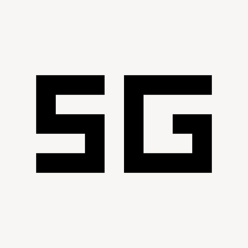 5G network, audio & video icon, sharp style vector