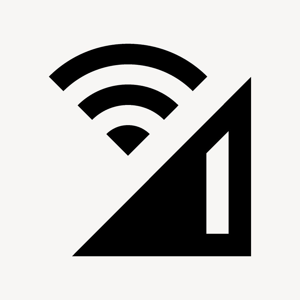 Cell Wifi, communication icon, sharp symbol style vector