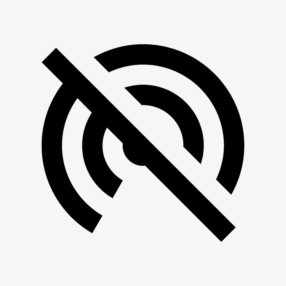 Portable Wifi Off symbol, communication icon, outline style psd