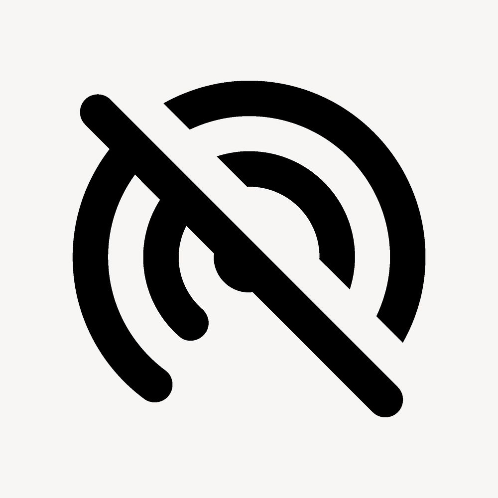 Portable Wifi Off, communication icon, round symbol style vector