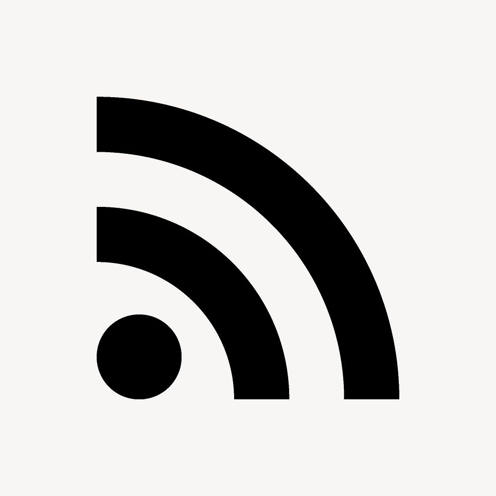 Rss Feed, communication icon, sharp symbol style vector