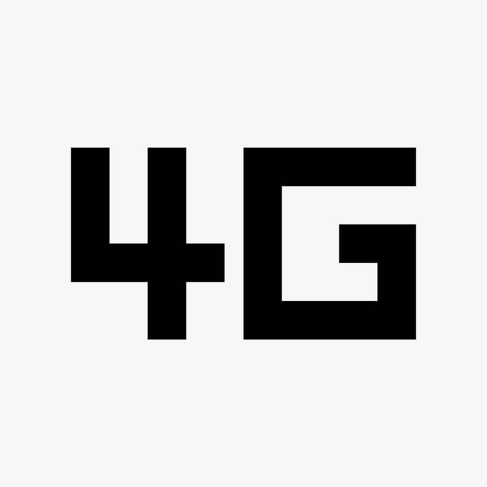 4G Mobiledata, device icon, sharp symbol style vector