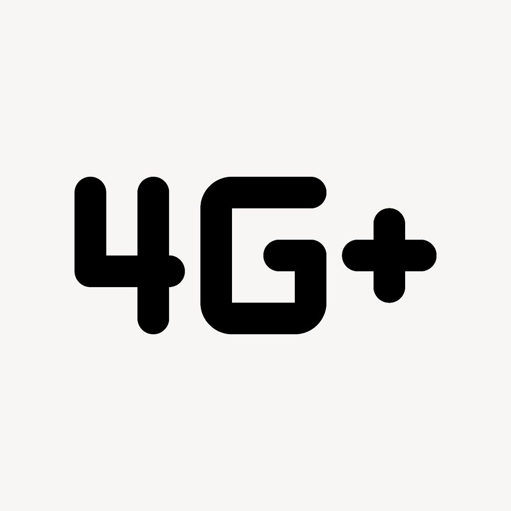 4G Plus Mobiledata, device icon, round symbol style vector