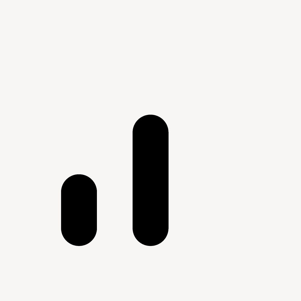 Signal Cellular Alt 2 Bar, device icon, round symbol style vector