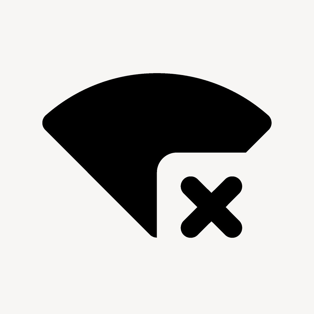 Device icon, Signal Wifi Bad, round symbol style vector