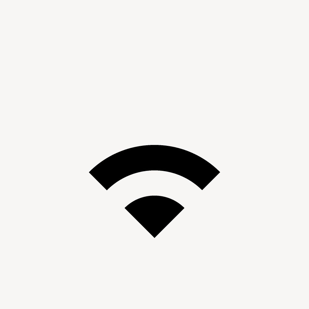 Wifi 2 Bar symbol, device icon, filled style vector