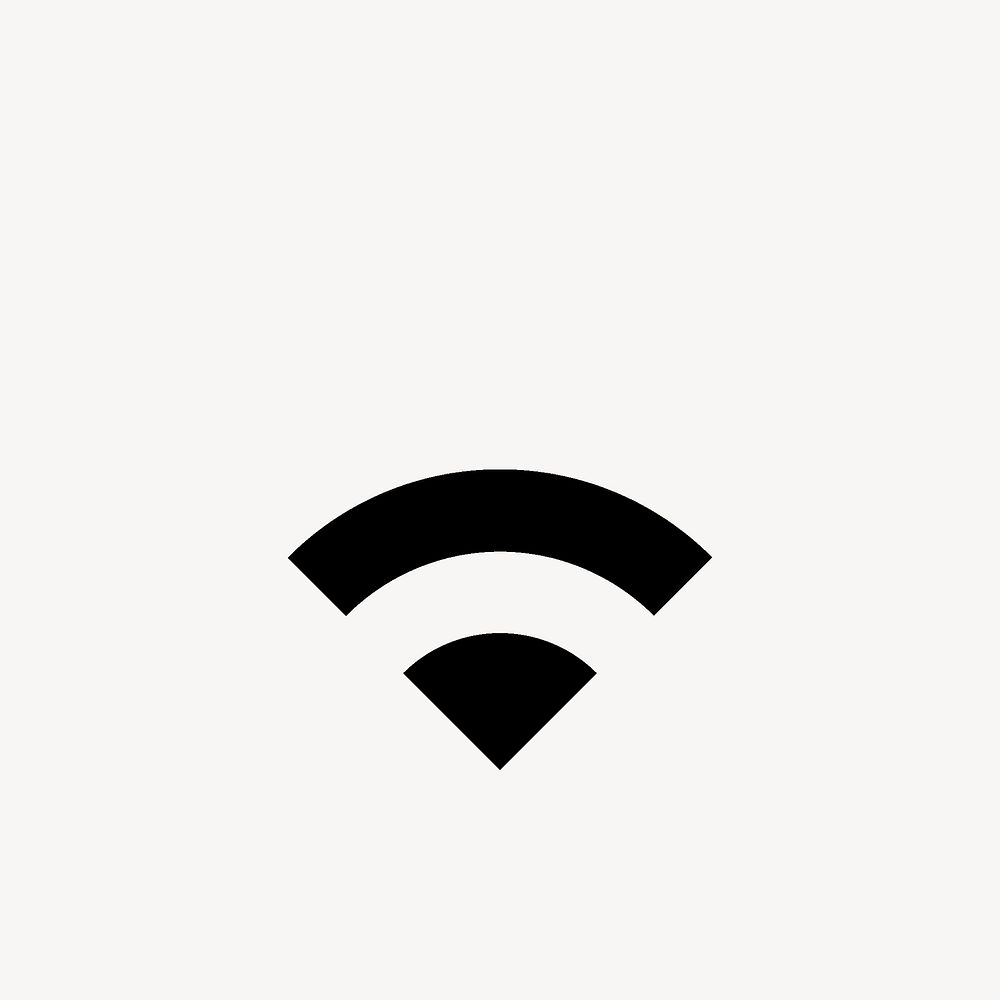 Wifi 2 Bar, device icon, sharp symbol style vector