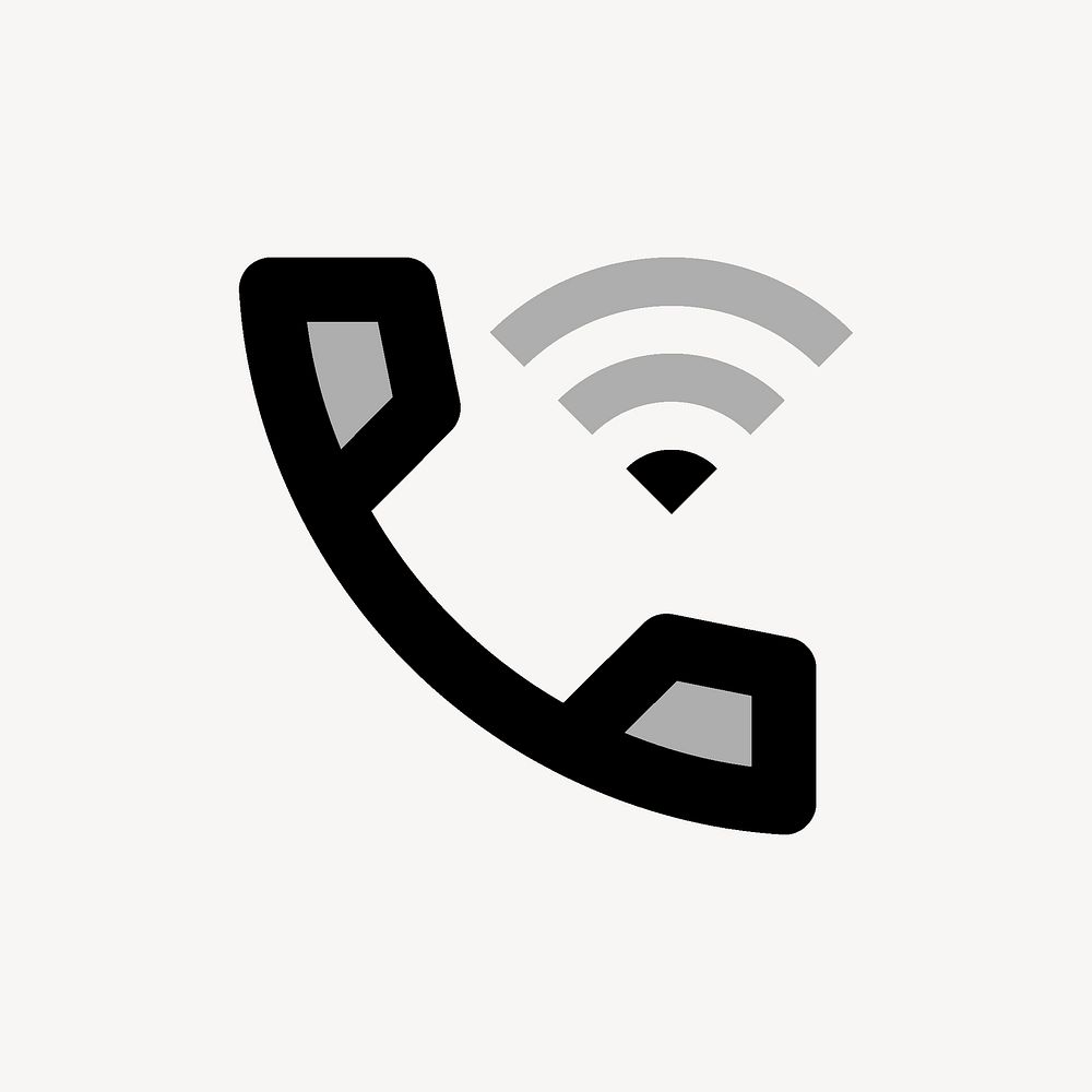 Wifi Calling 1, device icon, two tone style vector