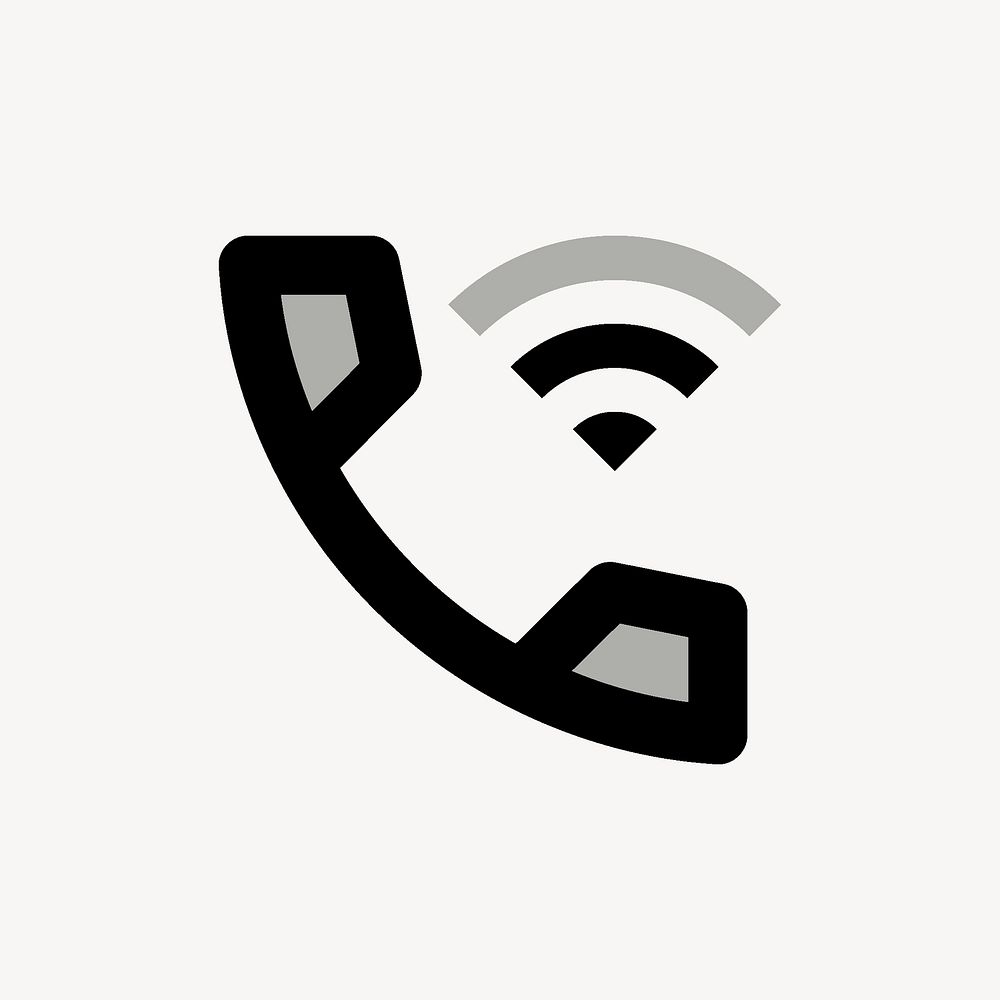 Wifi Calling 2, device icon, two tone style psd