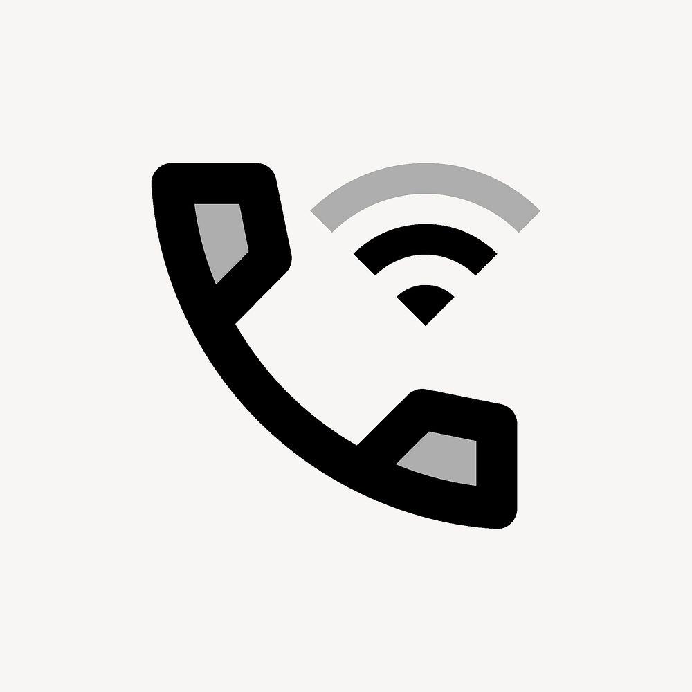 Wifi Calling 2, device icon, two tone style vector