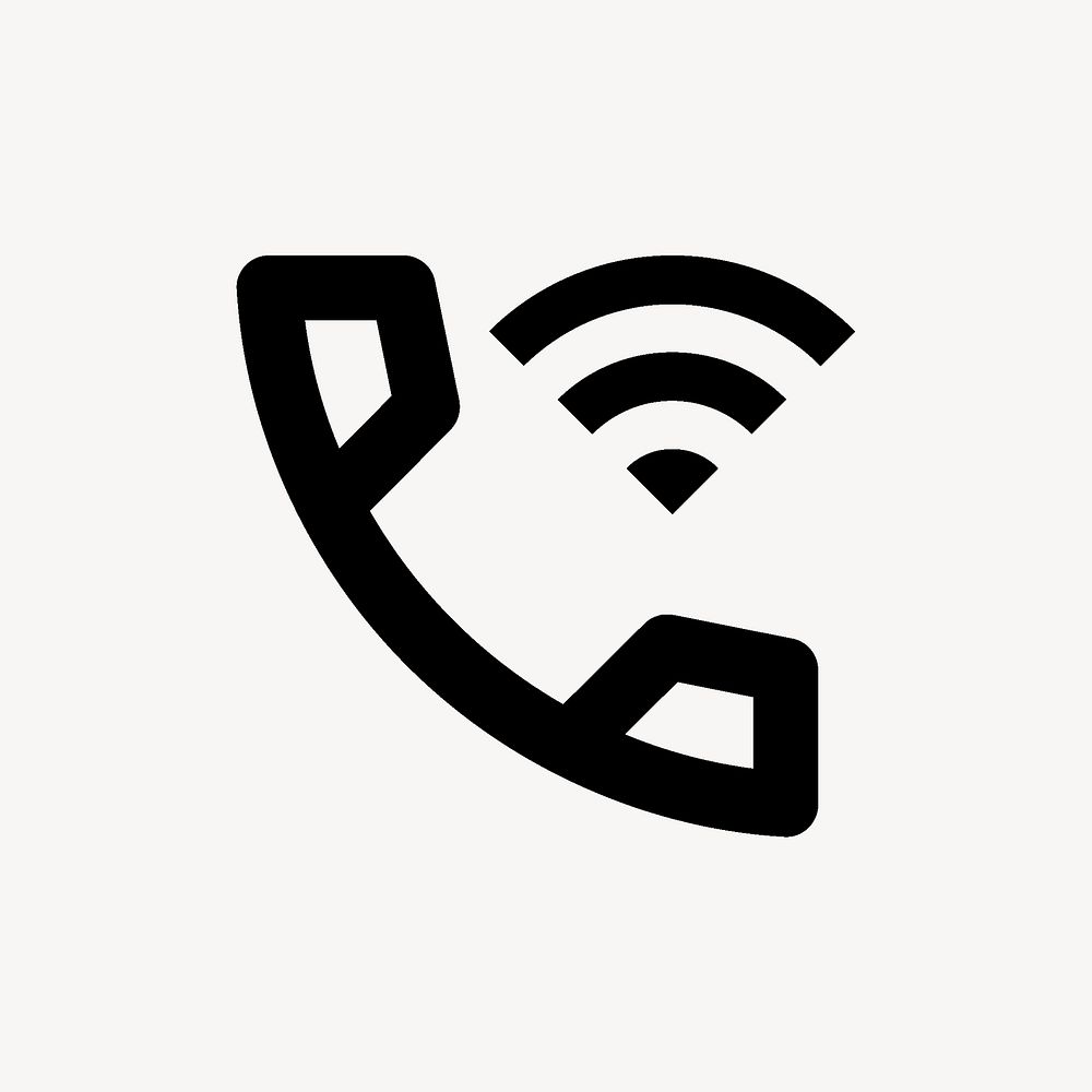 Wifi Calling 3, device icon, outline style vector
