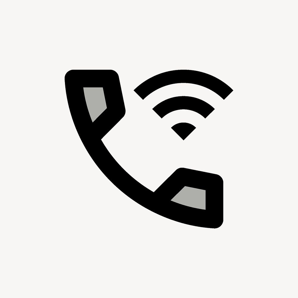 Wifi Calling 3, device icon, two tone style psd