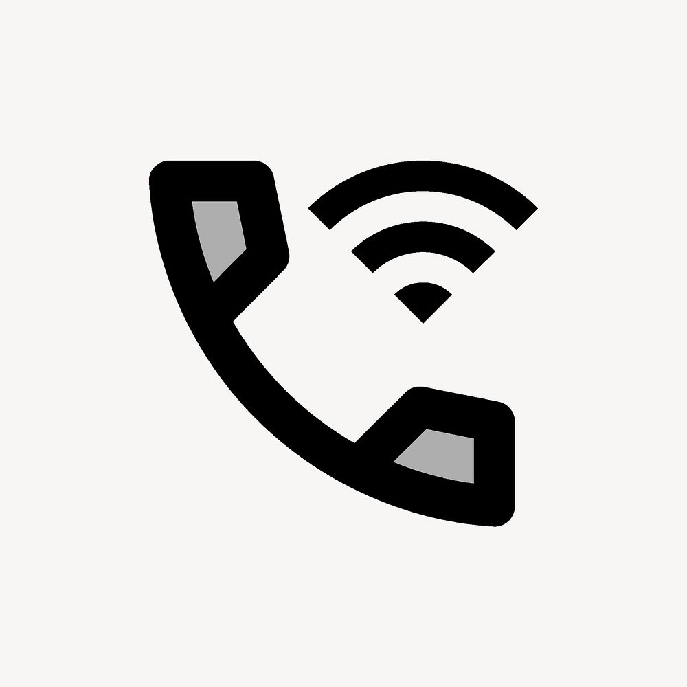Wifi Calling 3, device icon, two tone style vector
