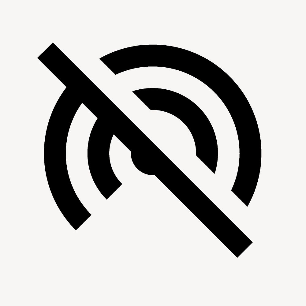 Wifi Tethering Off symbol, device icon, filled style psd