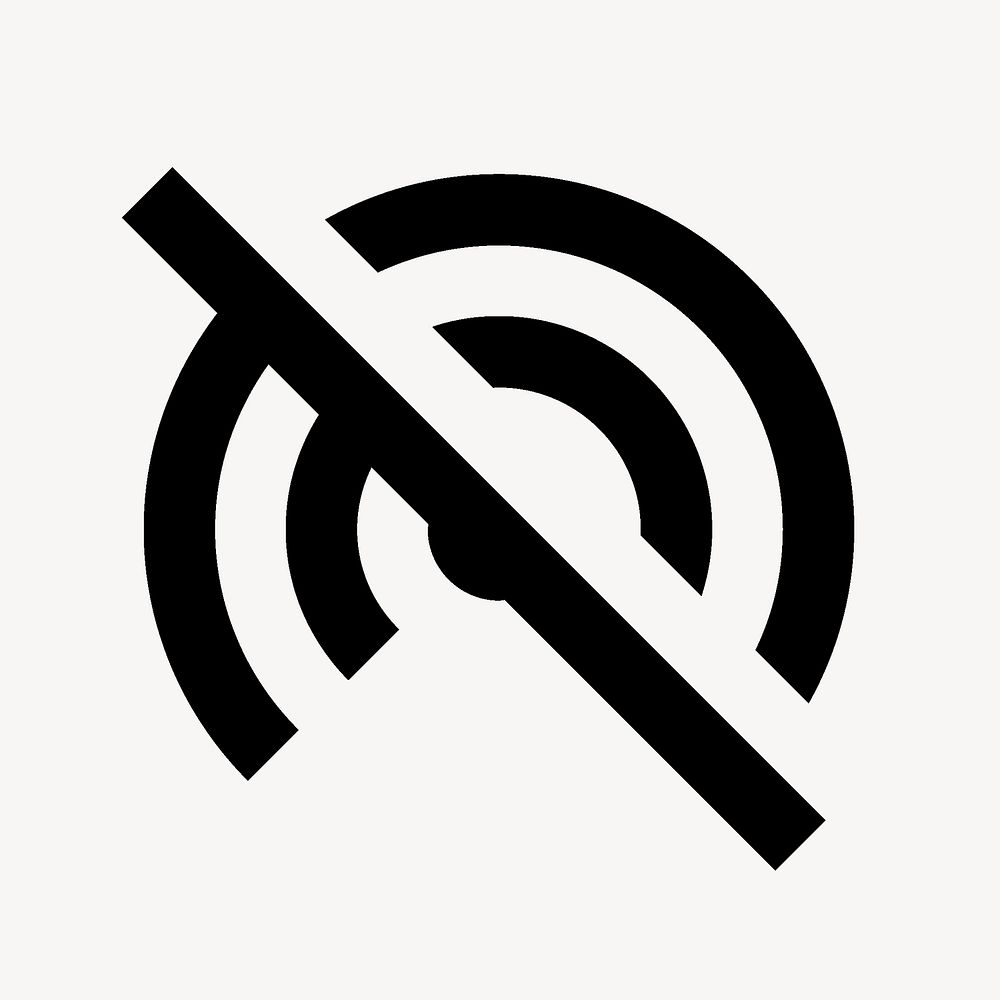 Wifi Tethering Off, device icon, sharp symbol style vector