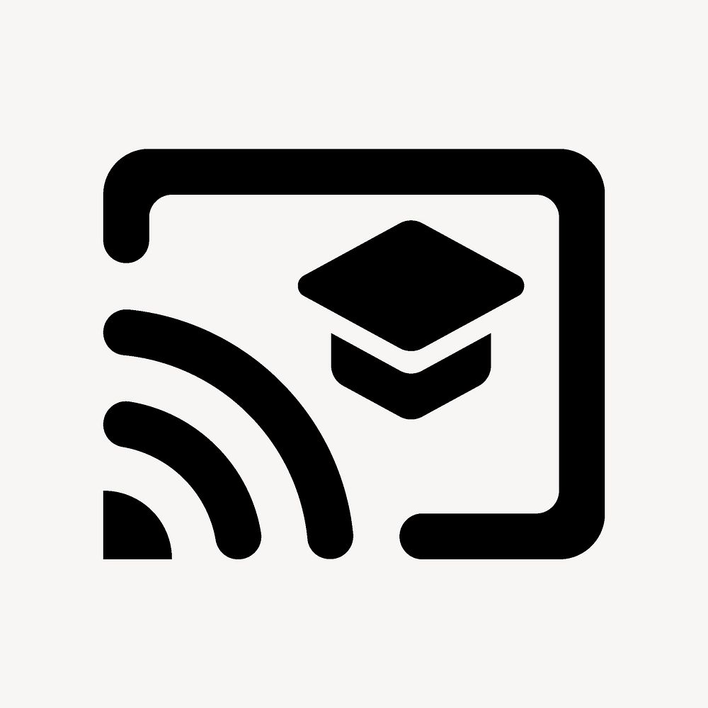 Cast For Education, hardware icon, round style vector
