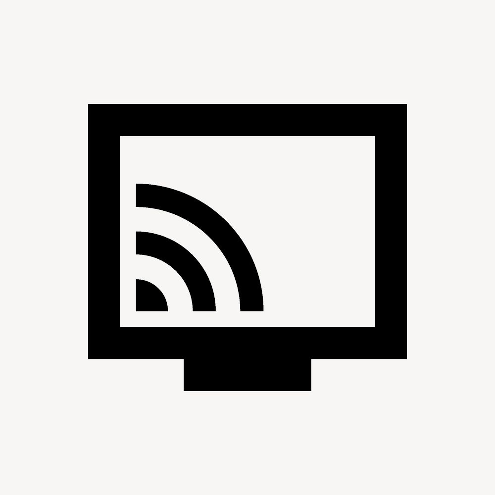Connected Tv, hardware icon, sharp symbol style vector