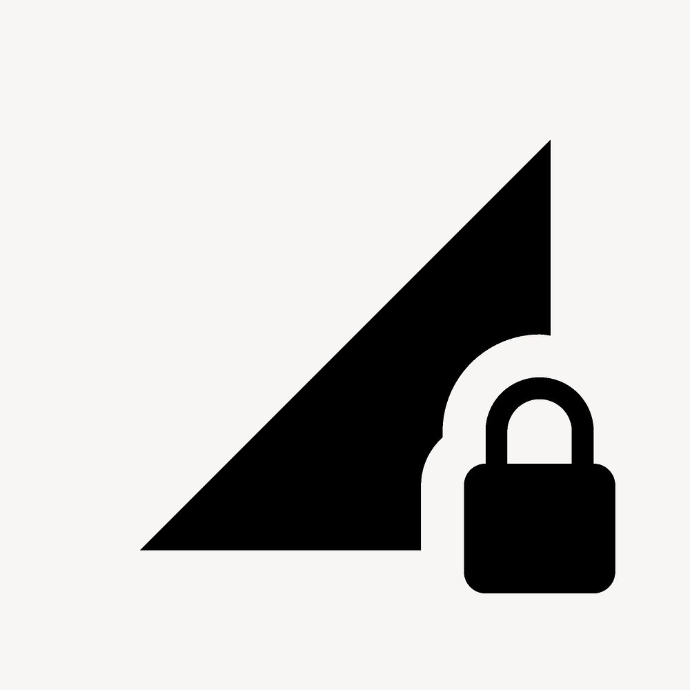 Network Locked, notification icon, filled style vector