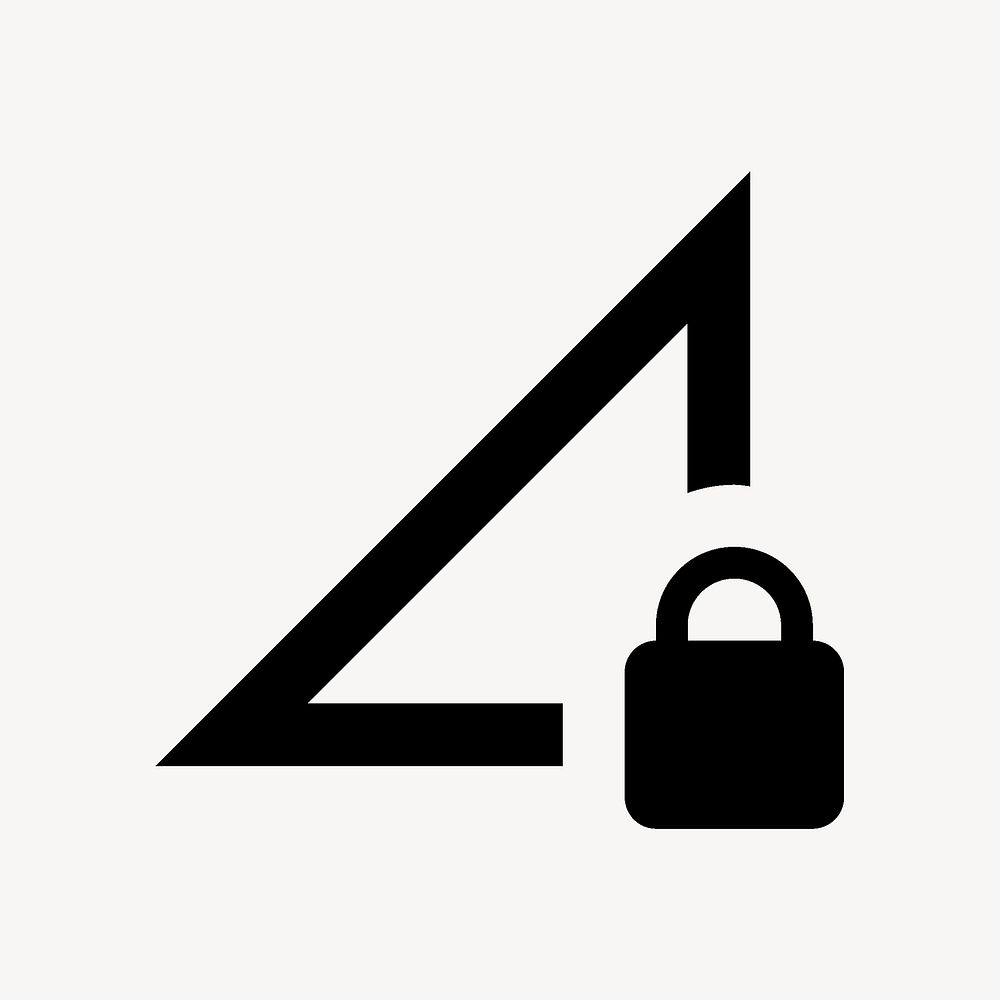 Network Locked, notification icon, outline style vector
