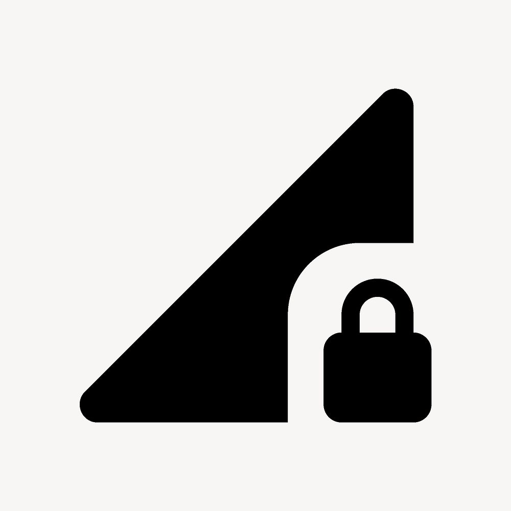 Notification icon, Network Locked, round symbol style psd