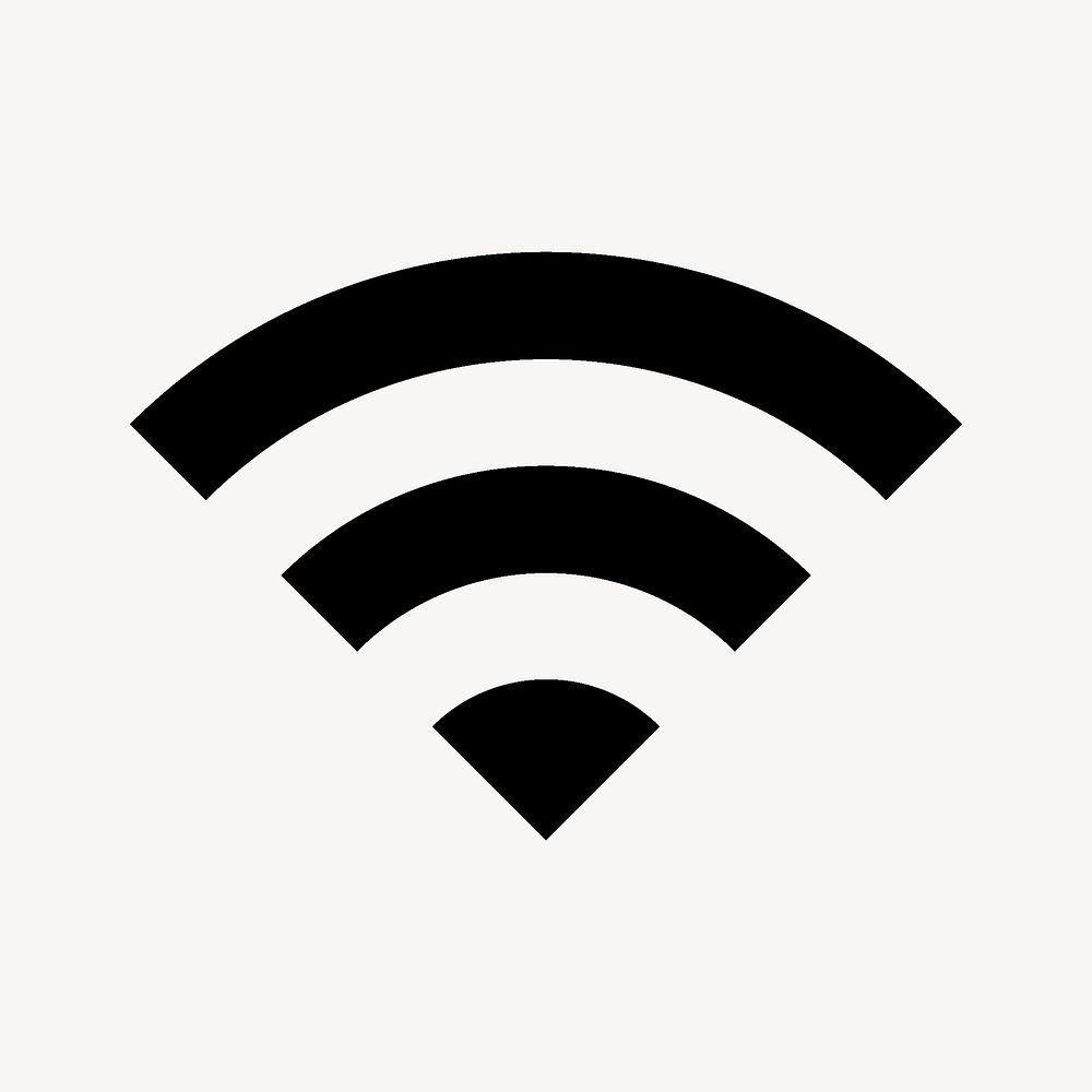 Wifi symbol, notification icon, filled style psd