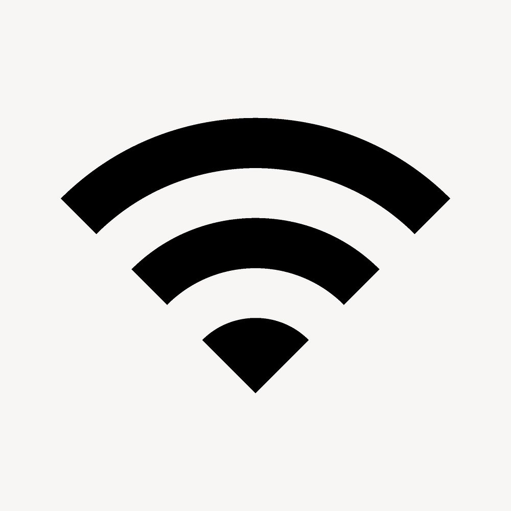 Wifi symbol, notification icon, filled style vector