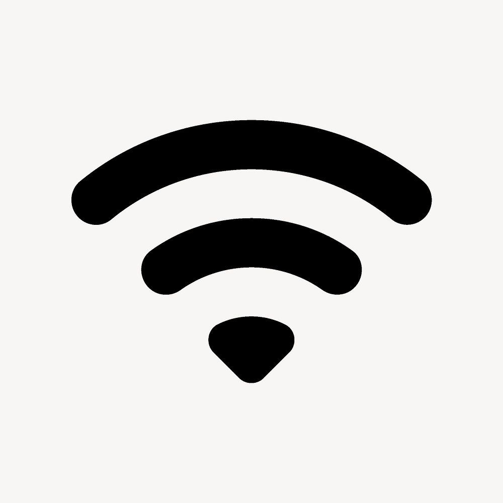 Wifi, notification icon, round symbol style psd