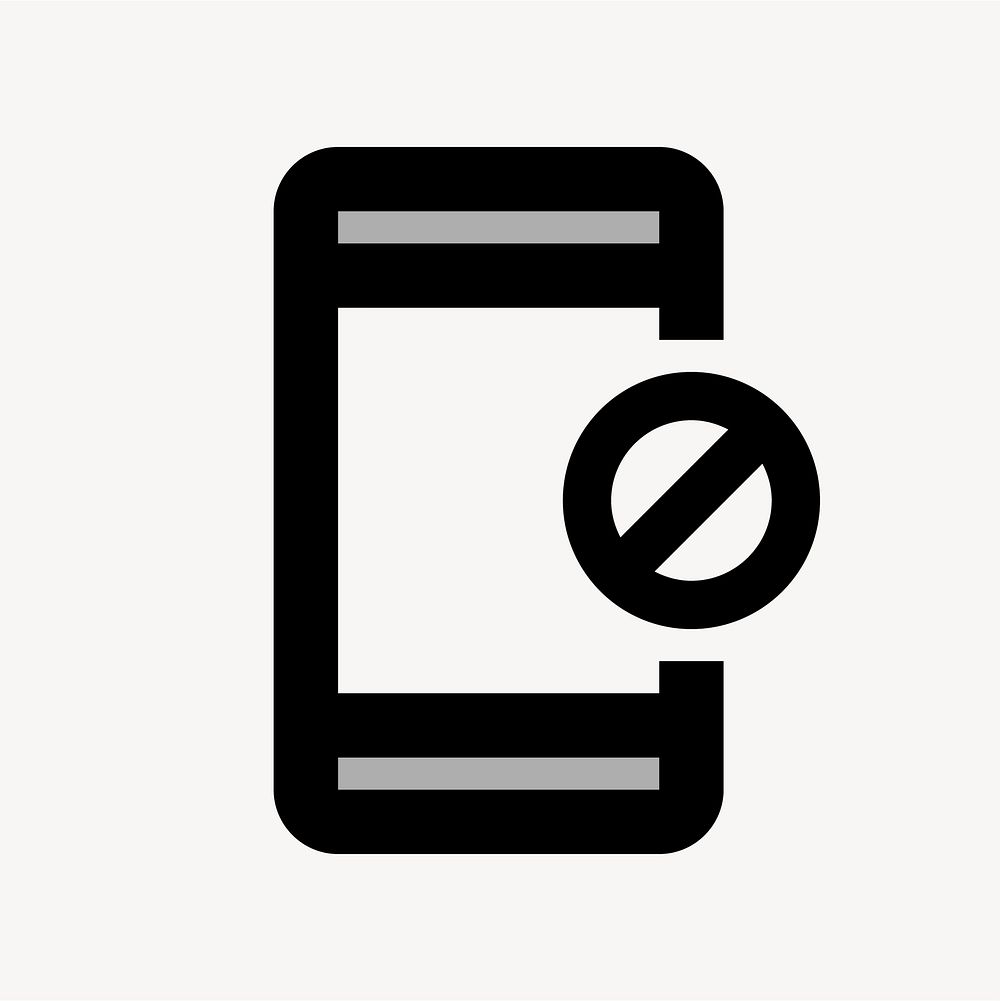 App Blocking, action icon, two tone style vector