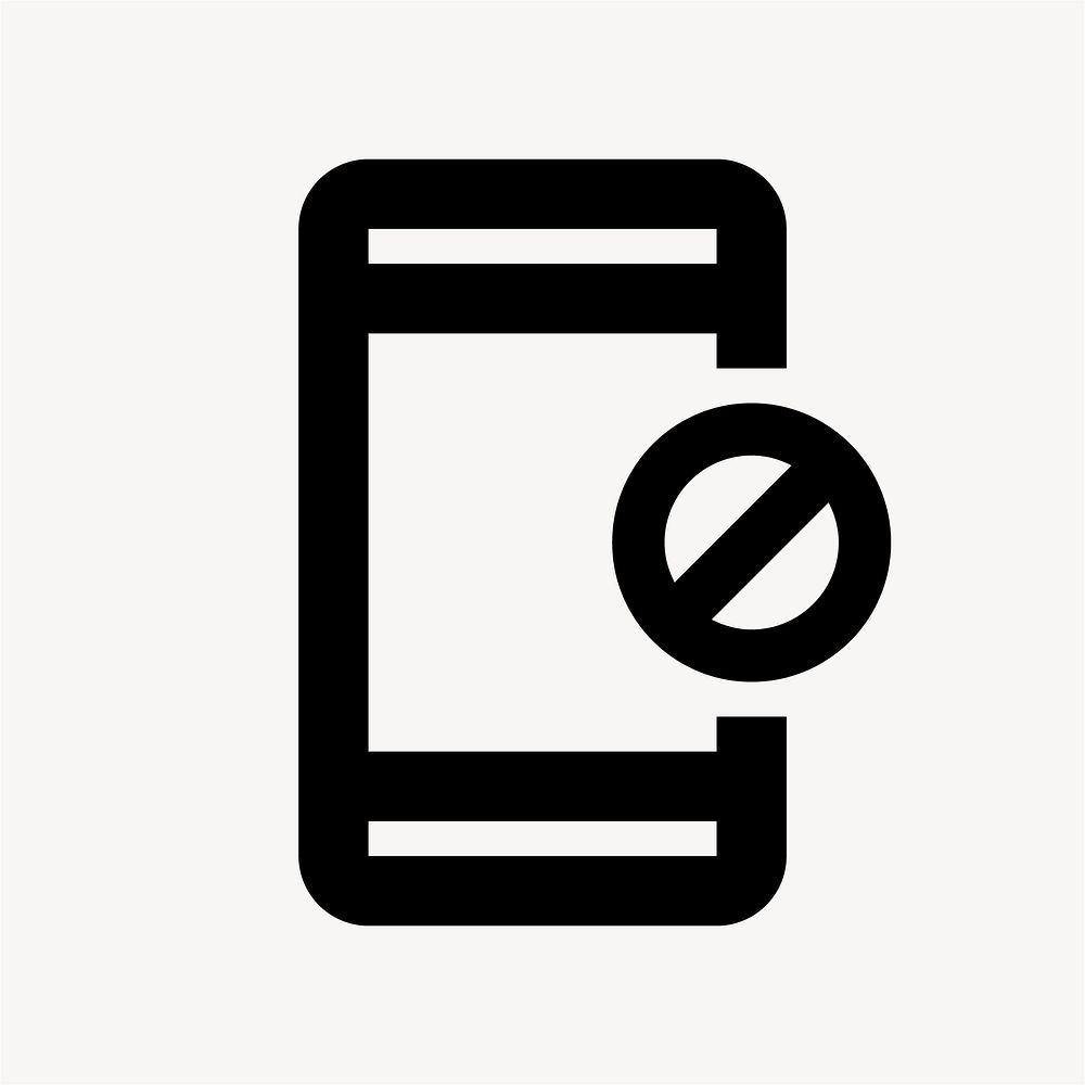 App Blocking, action icon, outlined style vector