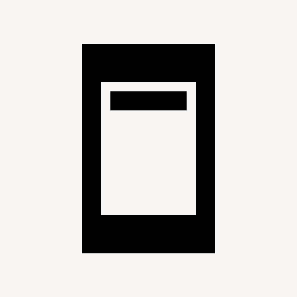 Ad Units, device icon, sharp style vector