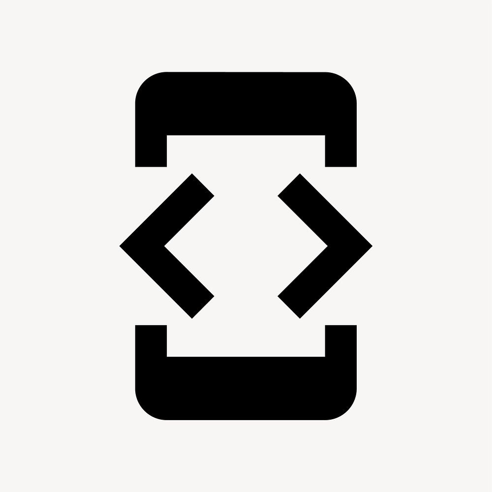 Developer Mode, device icon, outlined style vector