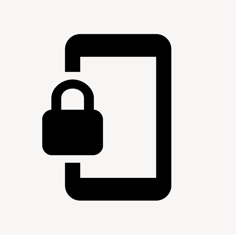 Phonelink Lock, communication icon, outlined style vector