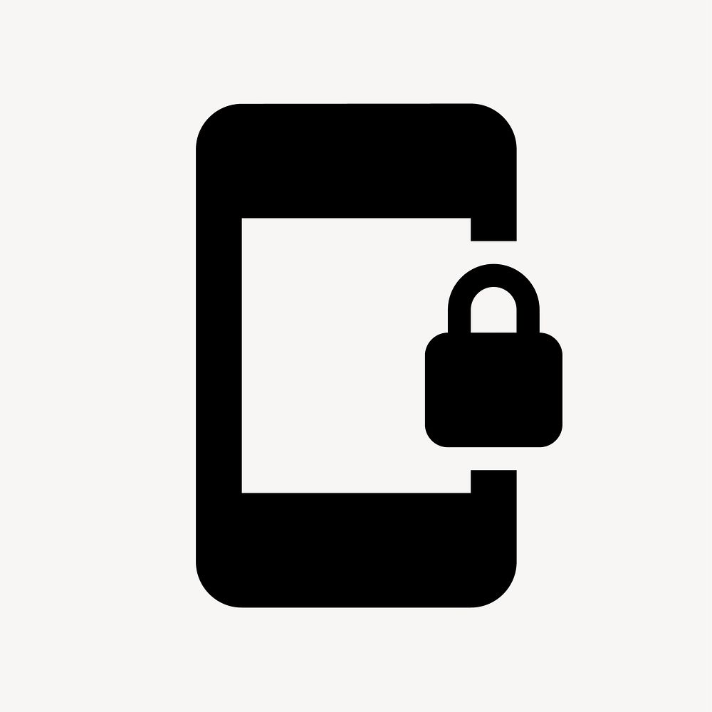 Phonelink Lock, communication icon, round style vector