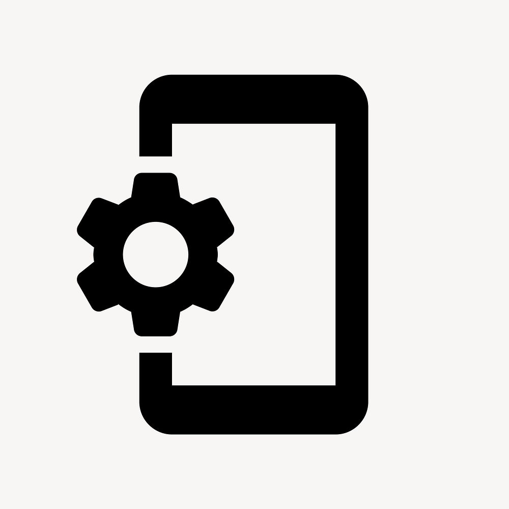 Phonelink Setup, communication icon, outlined style psd
