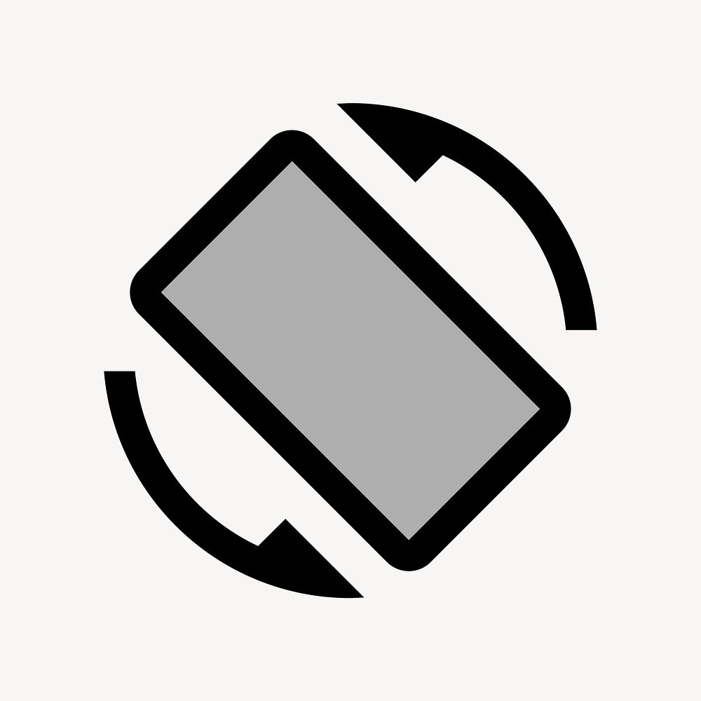 Screen Rotation, device icon, two tone style vector