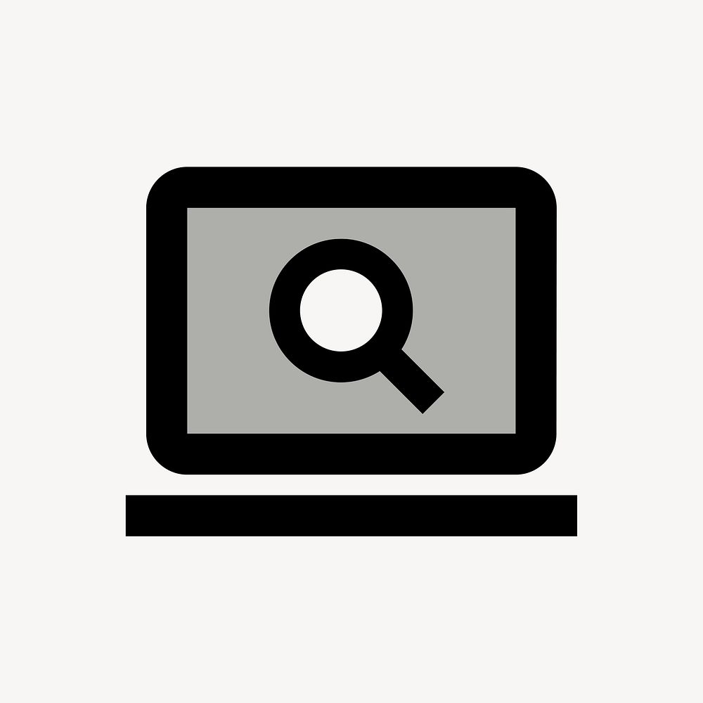 Screen Search Desktop, device icon, two tone style psd