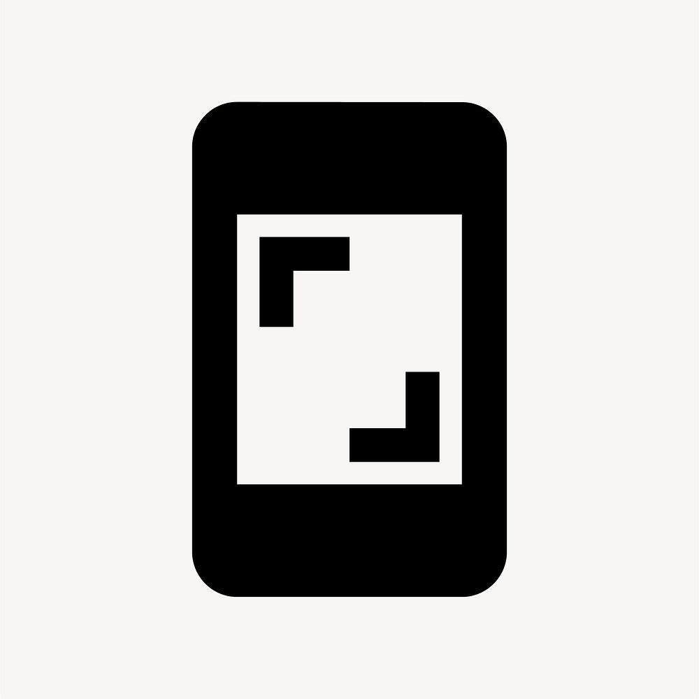 Screenshot, device icon, filled style, flat graphic vector